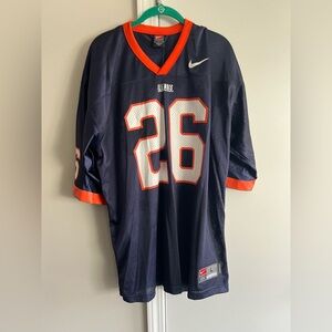 Nike Navy and Orange Football Jersey